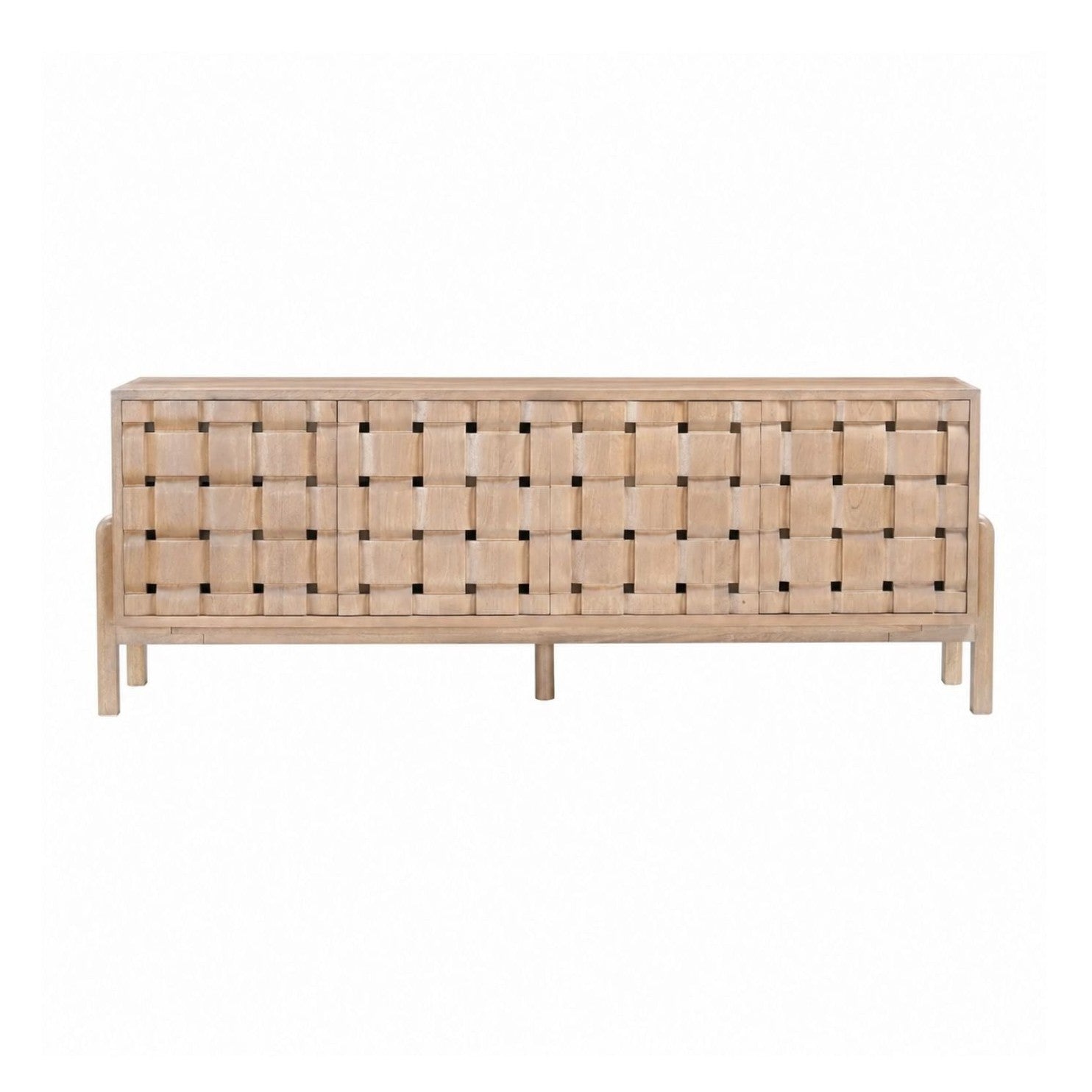 Trellyn 4-Door w/ Carved Woven Doors Closed Sideboard