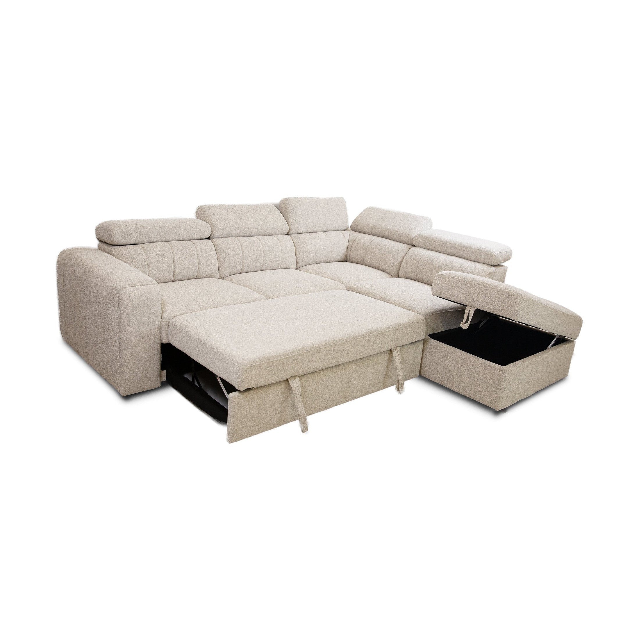 Triston Sleeper Sectional - Fritillary