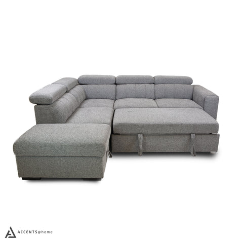 Triston Sleeper Sectional - Believe Grey