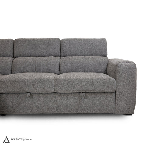 Triston Sleeper Sectional - Believe Grey