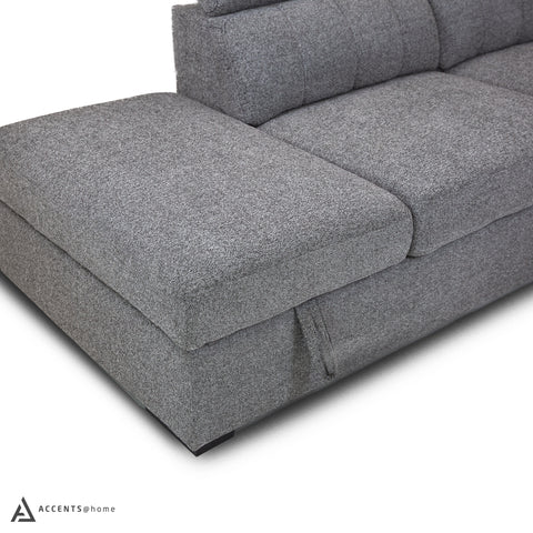 Triston Sleeper Sectional - Believe Grey