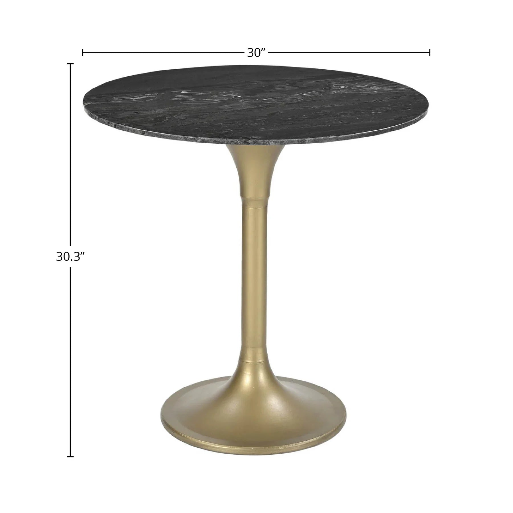 Casson Bistro Table - Italian Black Marble