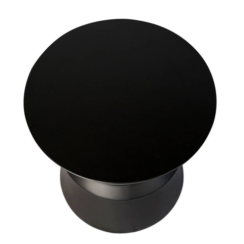 Concrete Hourglass Side Table - Black