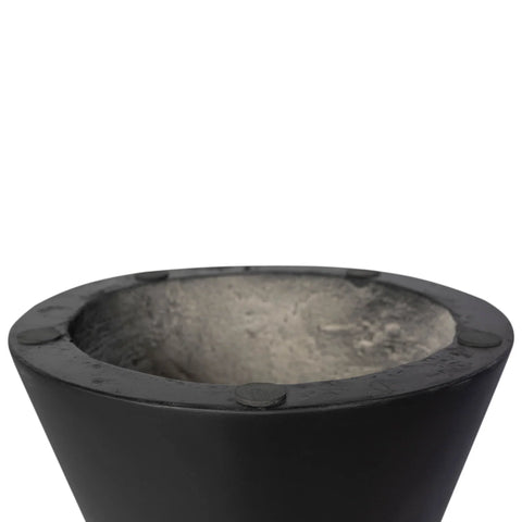 Concrete Hourglass Side Table - Black