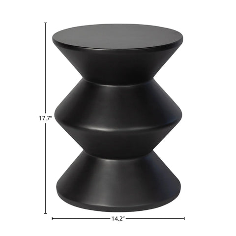 Concrete Inverted Side Table - Black