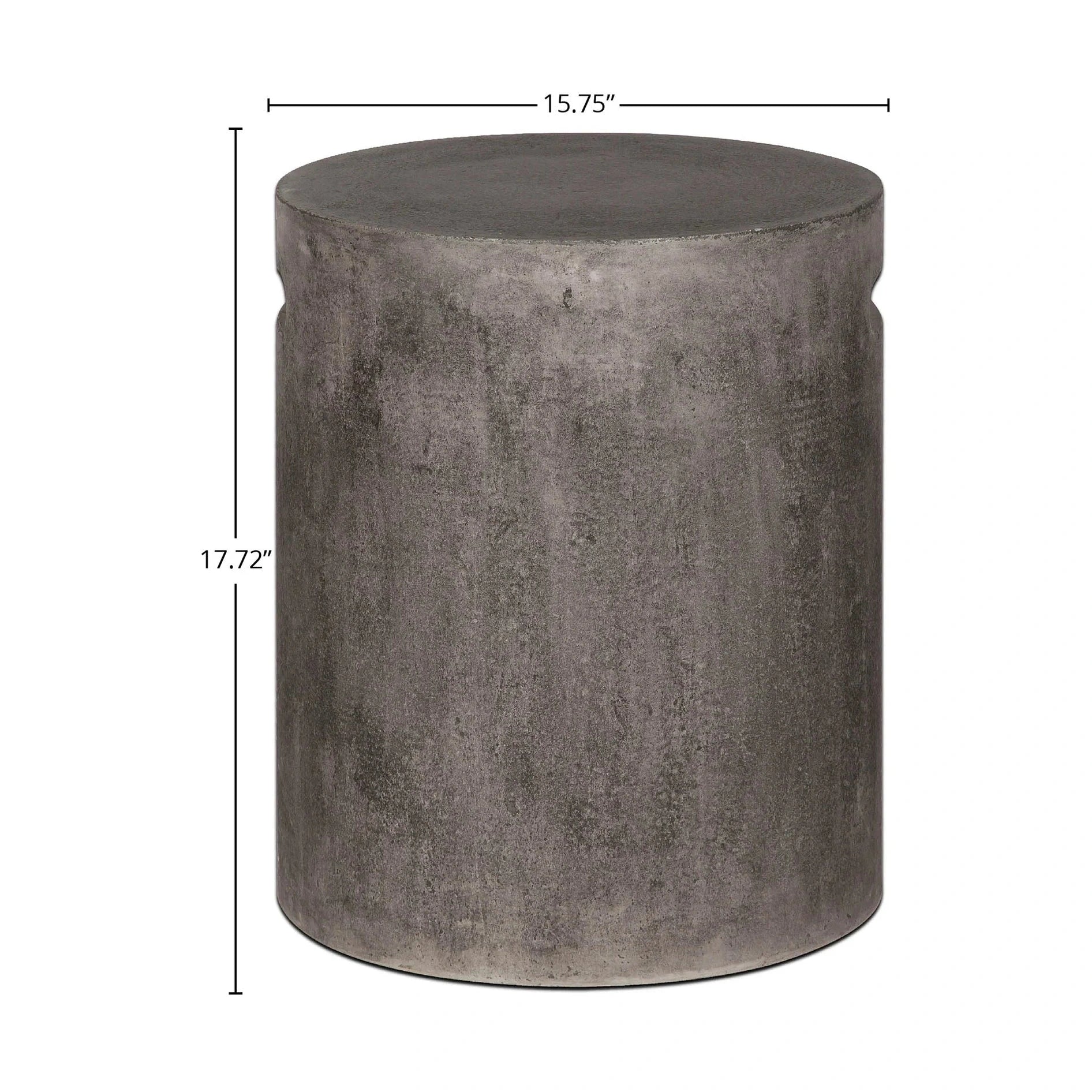 Terranova Round Side Table With Handle - Dark Grey