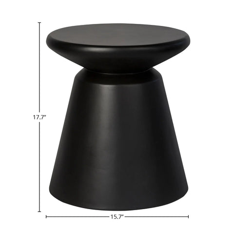 Concrete Mineral Side Table - Black