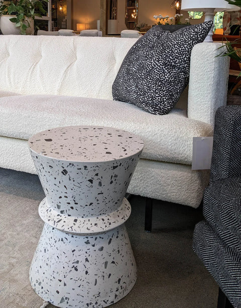 Concrete Hourglass Side Table