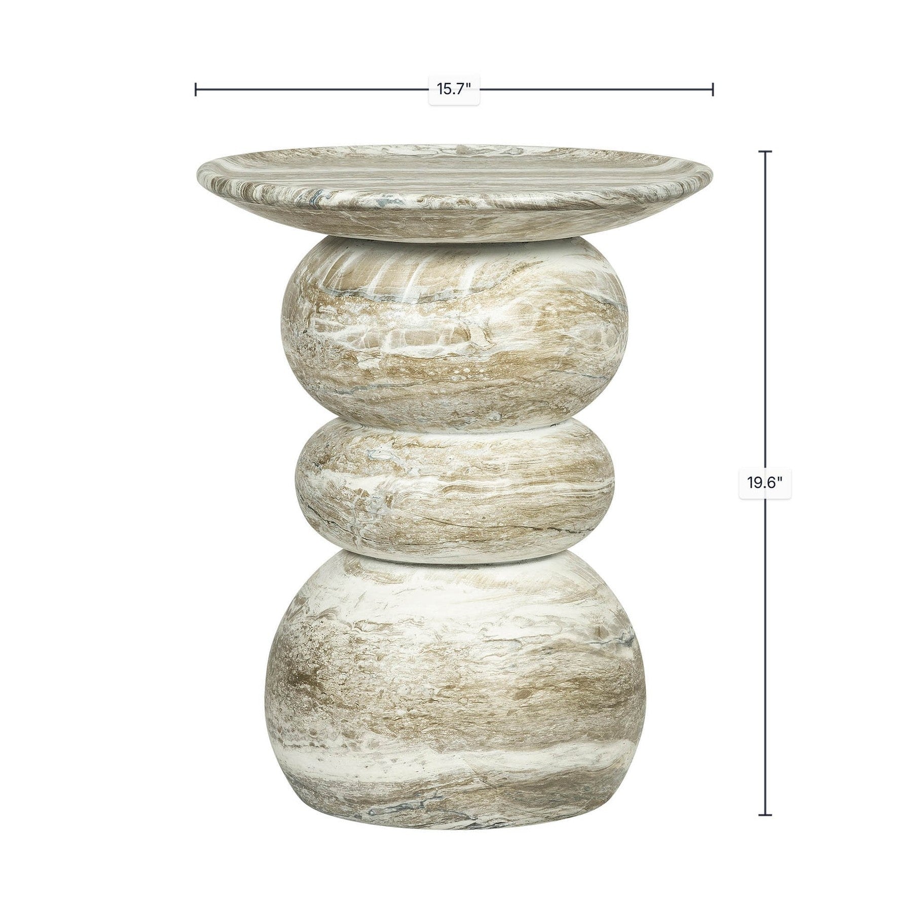 Temple Side Table - Grey Mist