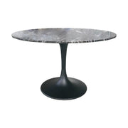 Valencia Round Dining Table - Sleek Matte Black Base