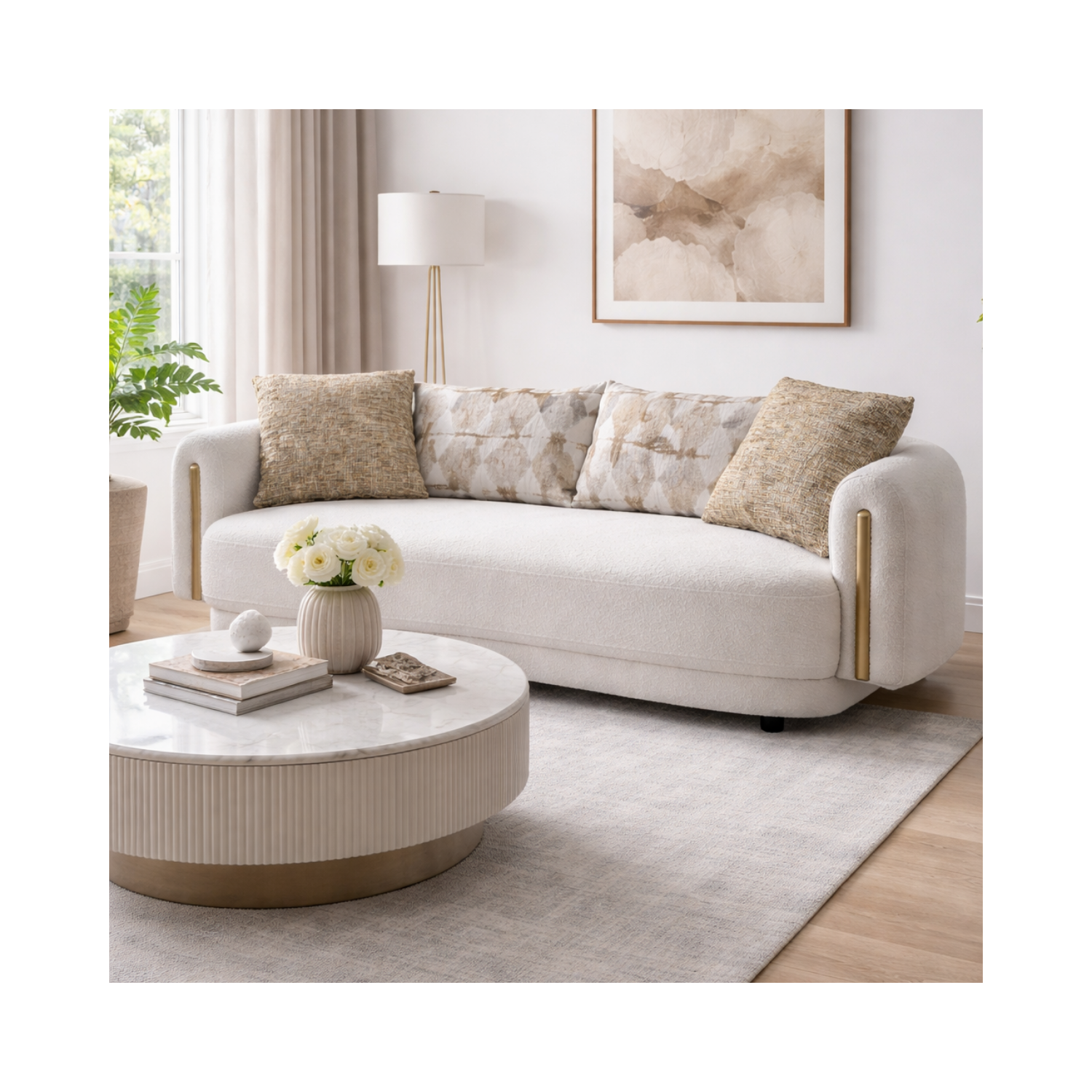 Velmora Upholstered 3-Seater Sofa