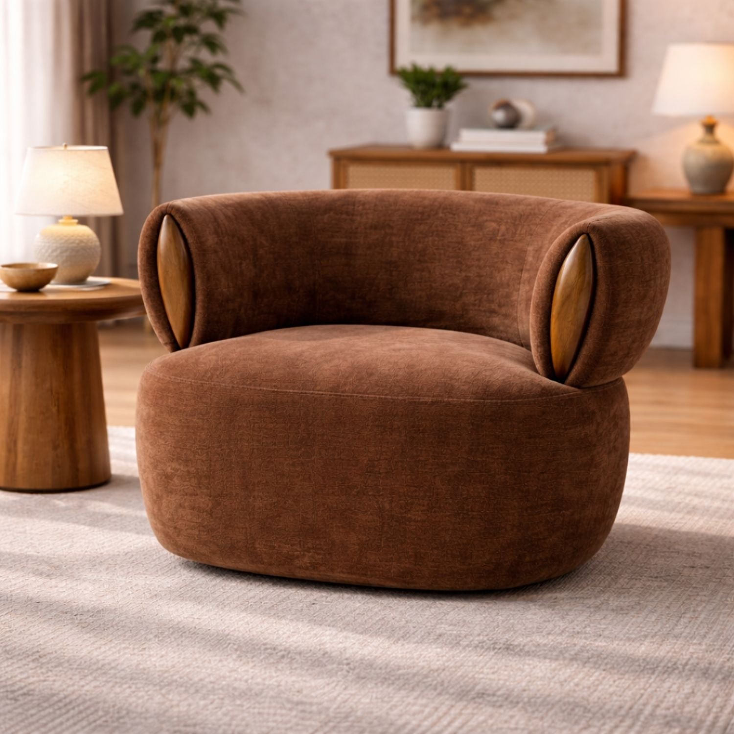 Vera Curved Accent Chair