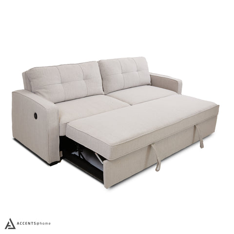 Victor Pop Up Sofa Bed With USB -Stone