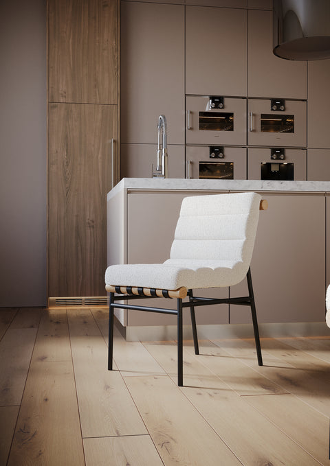 Ryna Boucle' Fabric Dining Chair – Accents@Home