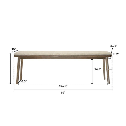 West Bench 59" - Sand