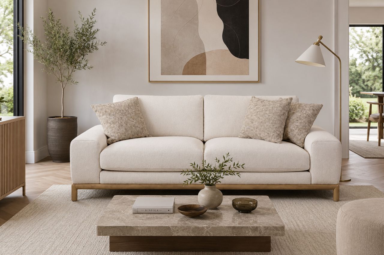 Robbie Fabric Sofa - Stone