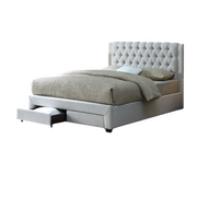 Austin Storage Platform Bed w/ Premium Fabric - Stone