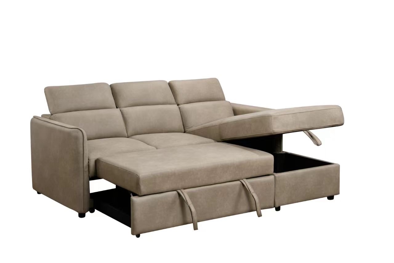Renato Sleeper Sectional - Steam Grey