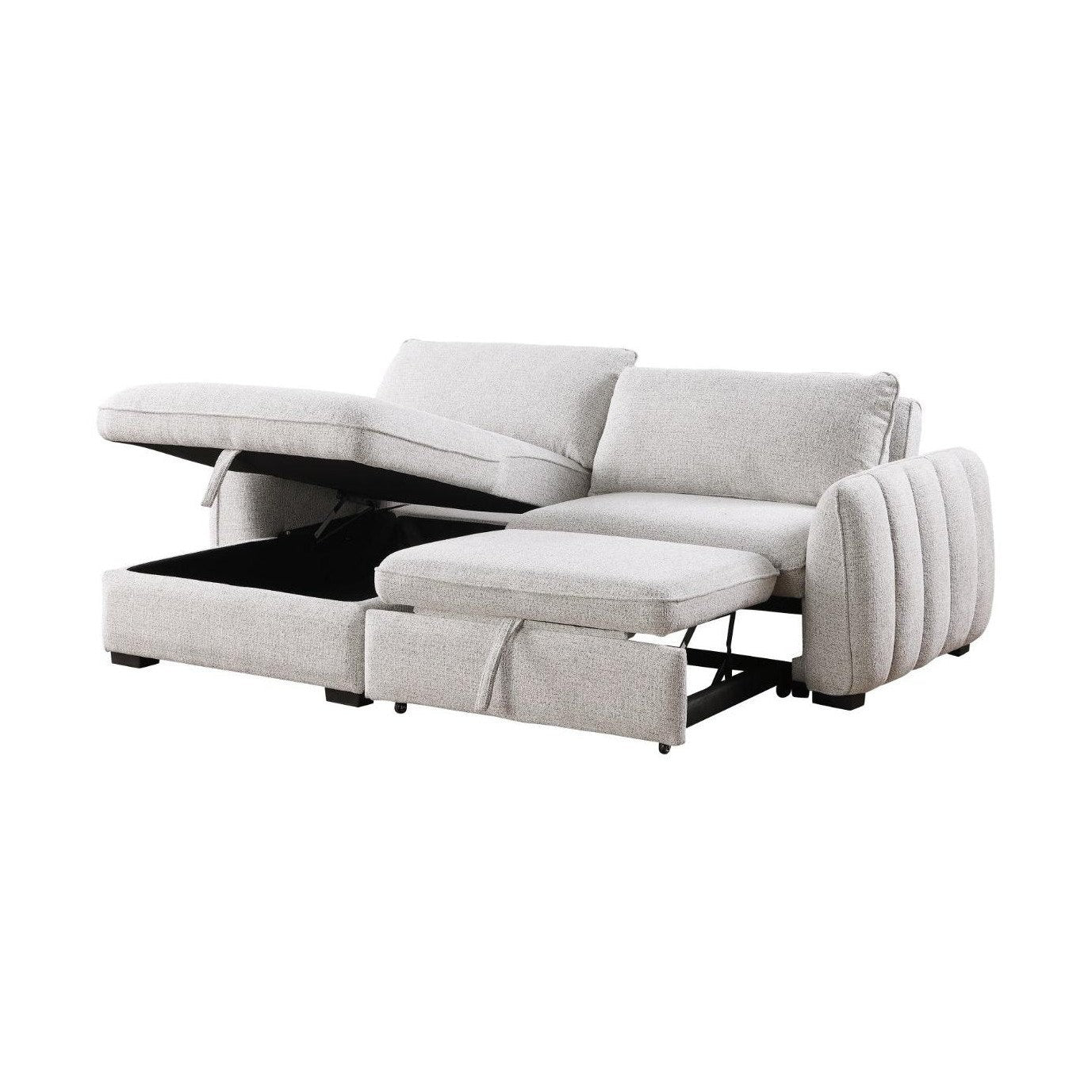 Cassey Pullout Sleeper Sectional with  Storage Chaise