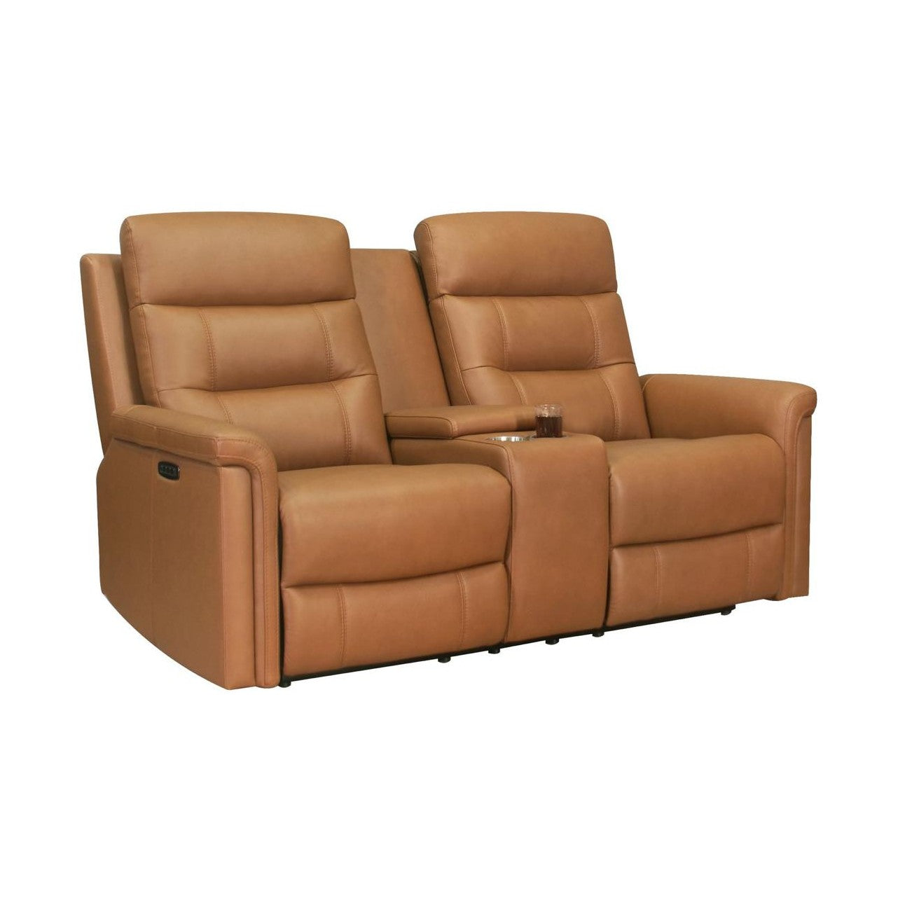 Joren Zero Gravity Power Reclining Leather Loveseat with Power Headrests