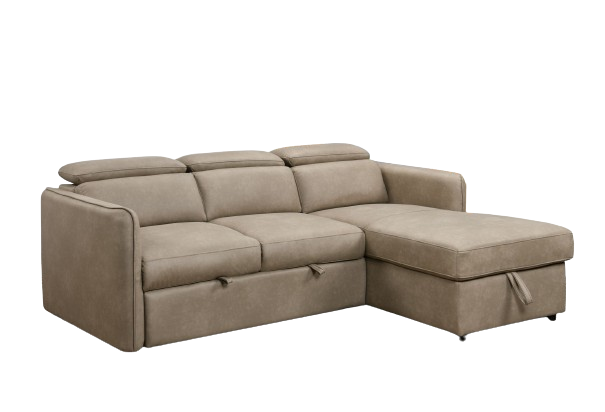 Renato Sleeper Sectional - Steam Grey