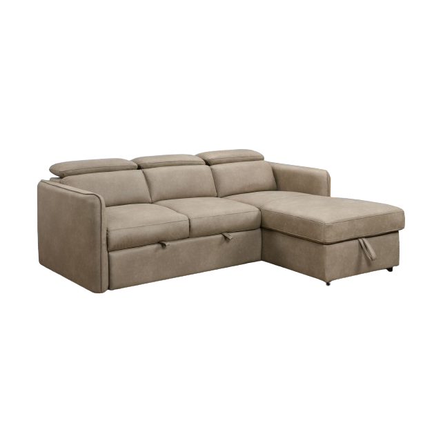 Renato Sleeper Sectional - Steam Grey