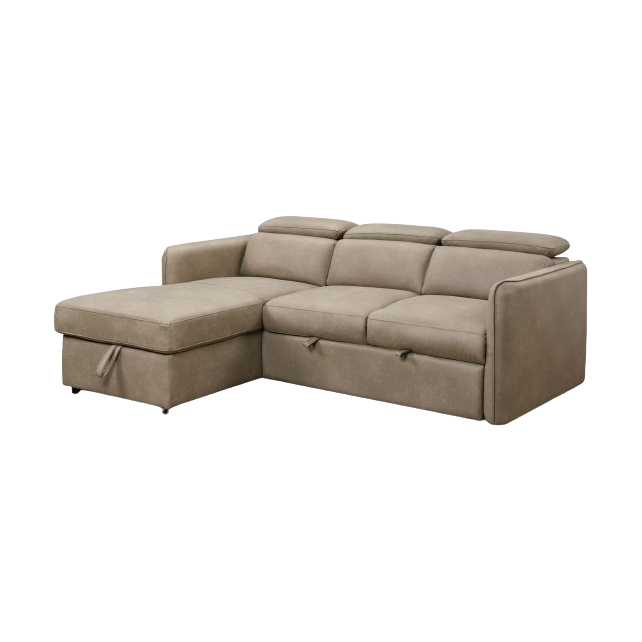 Renato Sleeper Sectional - Steam Grey