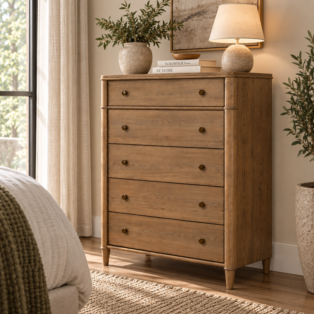 Whitmore 5-Drawer Chest – Claystone