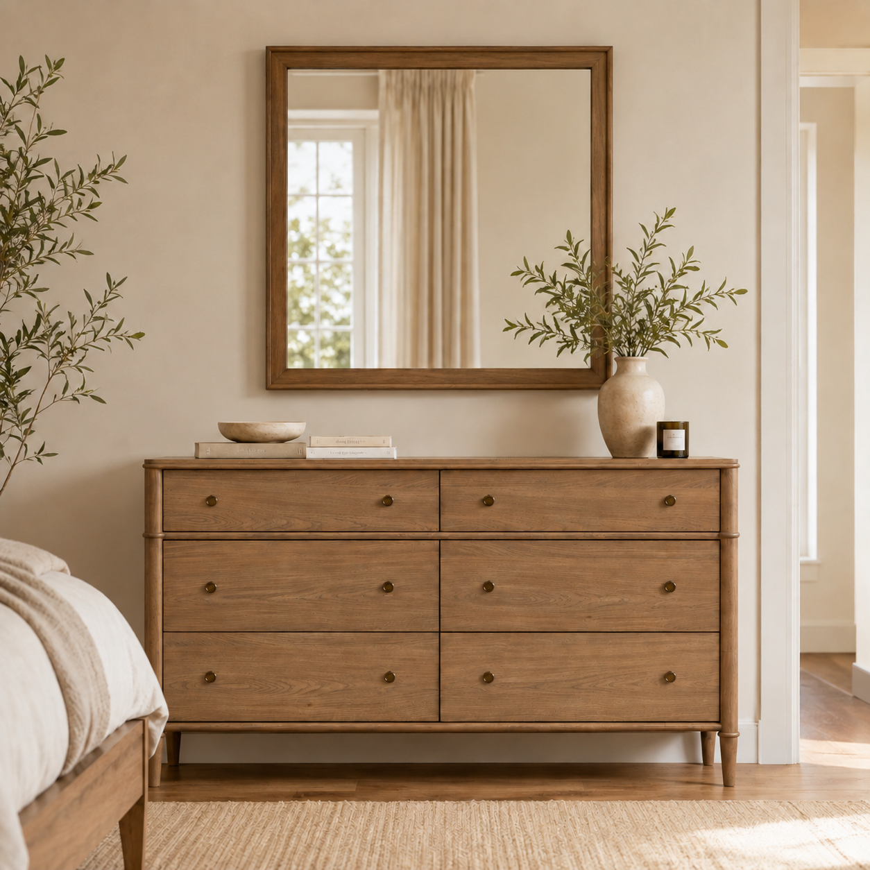 Whitmore 6-Drawer Dresser – Claystone