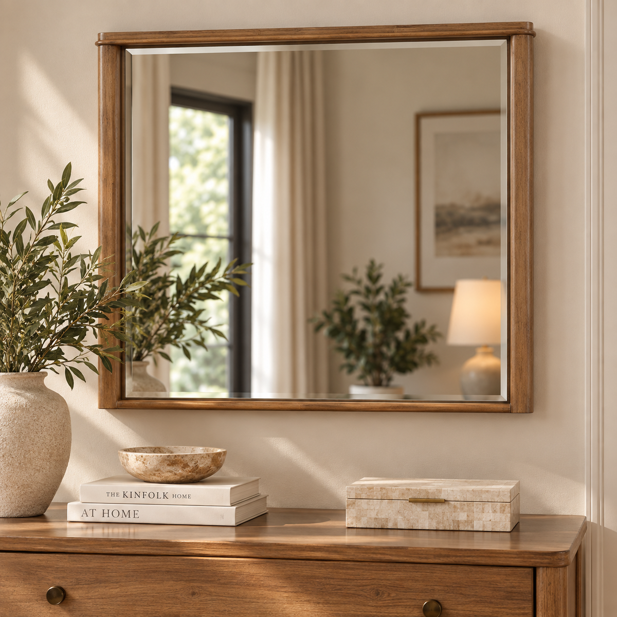 Whitmore Dresser Mirror in Claystone