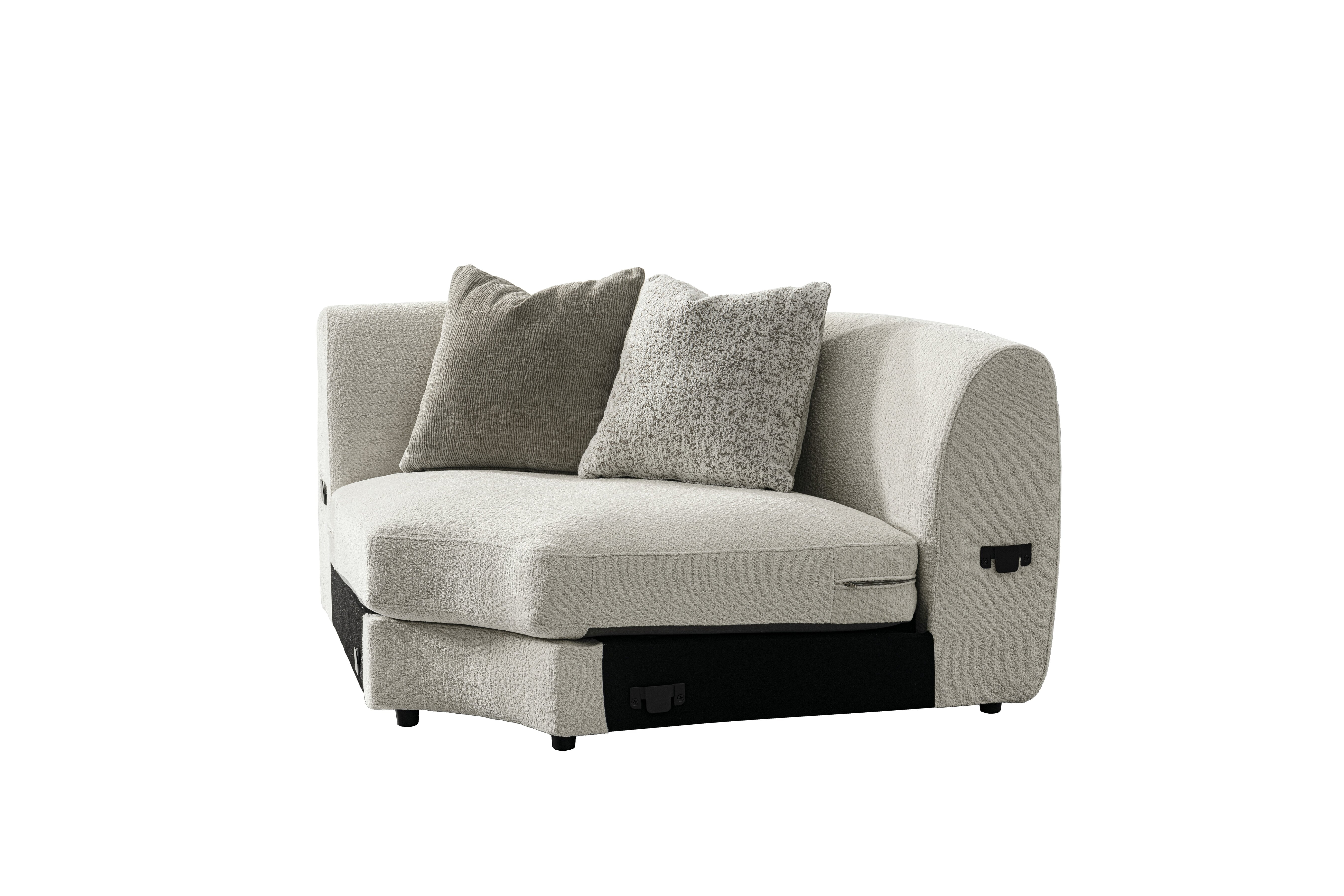 Sorenza Modular Sectional Sofa with Chaise – Ivory