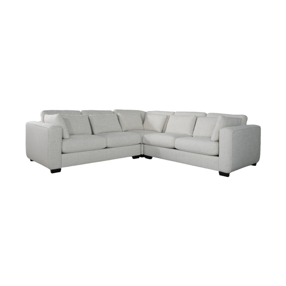 Numa 3-Piece Modular Upholstered Sectional Sofa – Greige