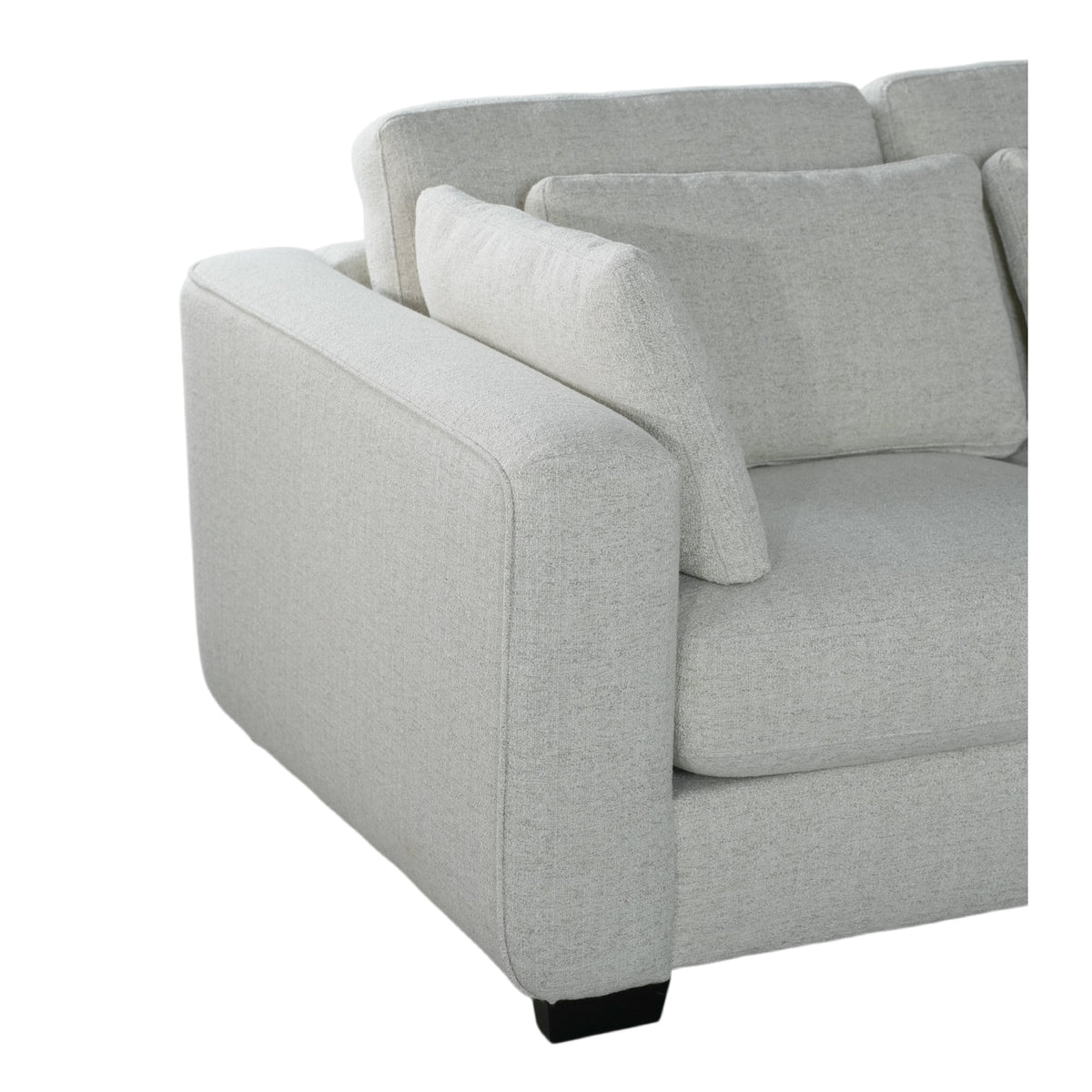 Numa 3-Piece Modular Upholstered Sectional Sofa – Greige