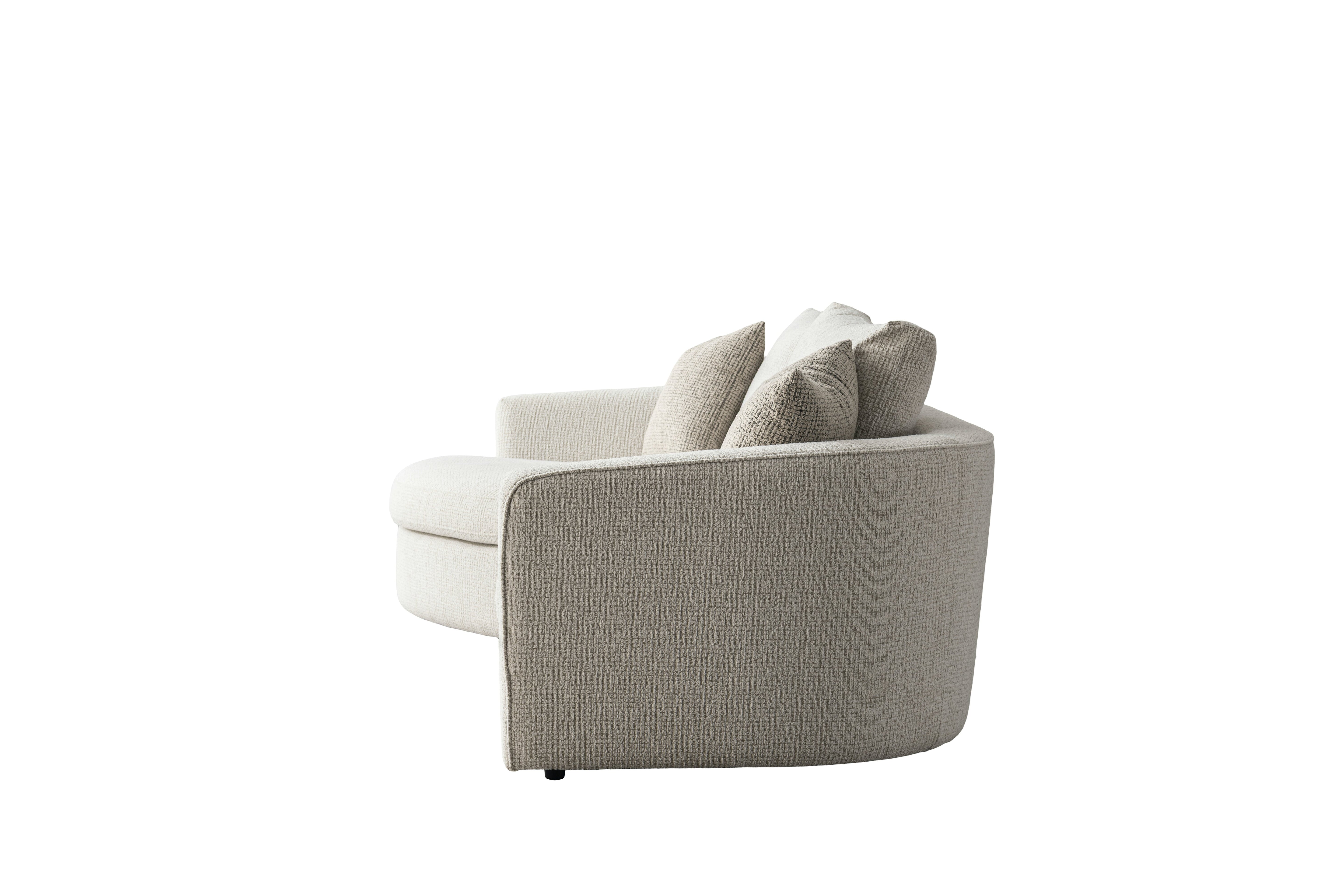 Lorenza Curved Sectional Sofa – Warm Greige