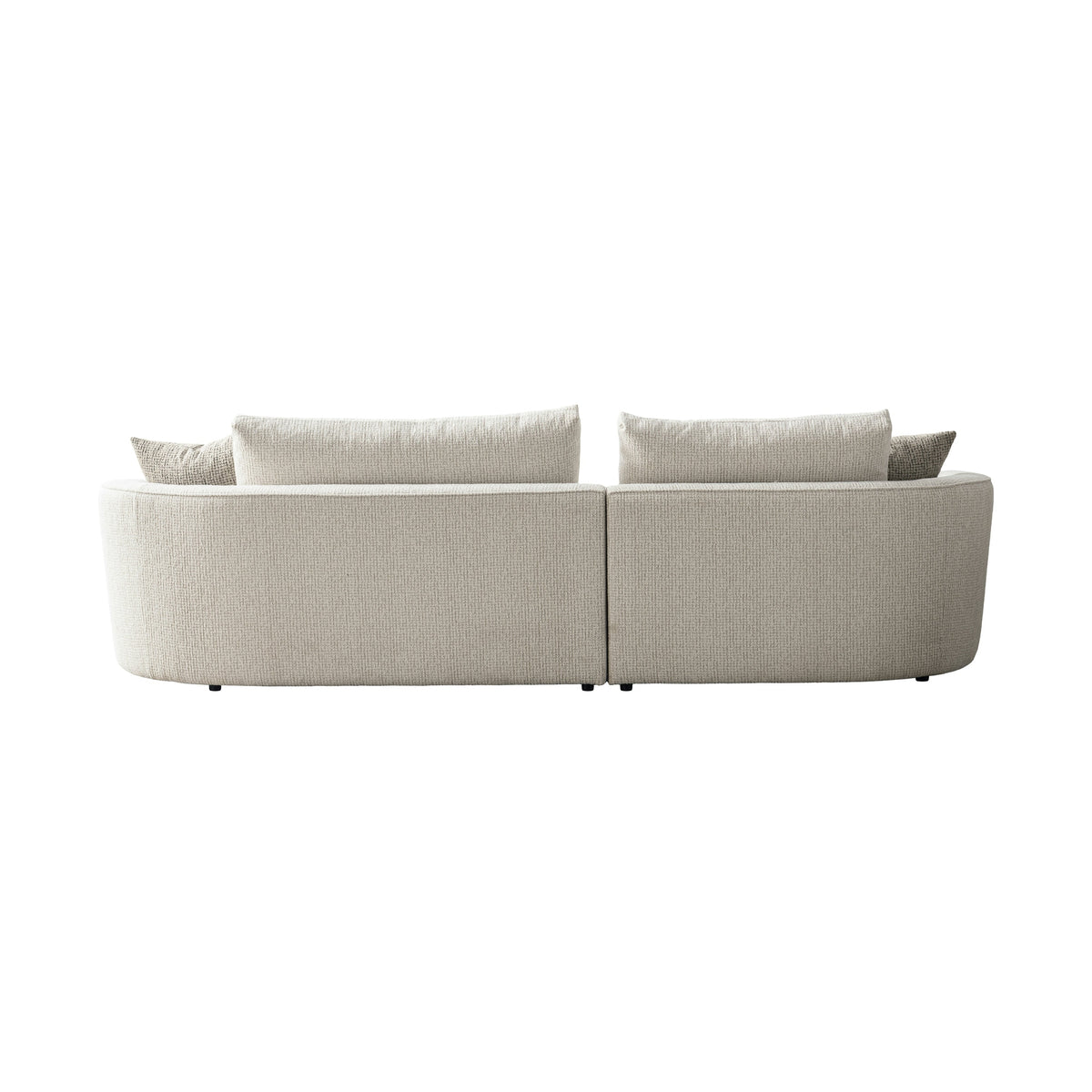 Lorenza Curved Sectional Sofa – Warm Greige