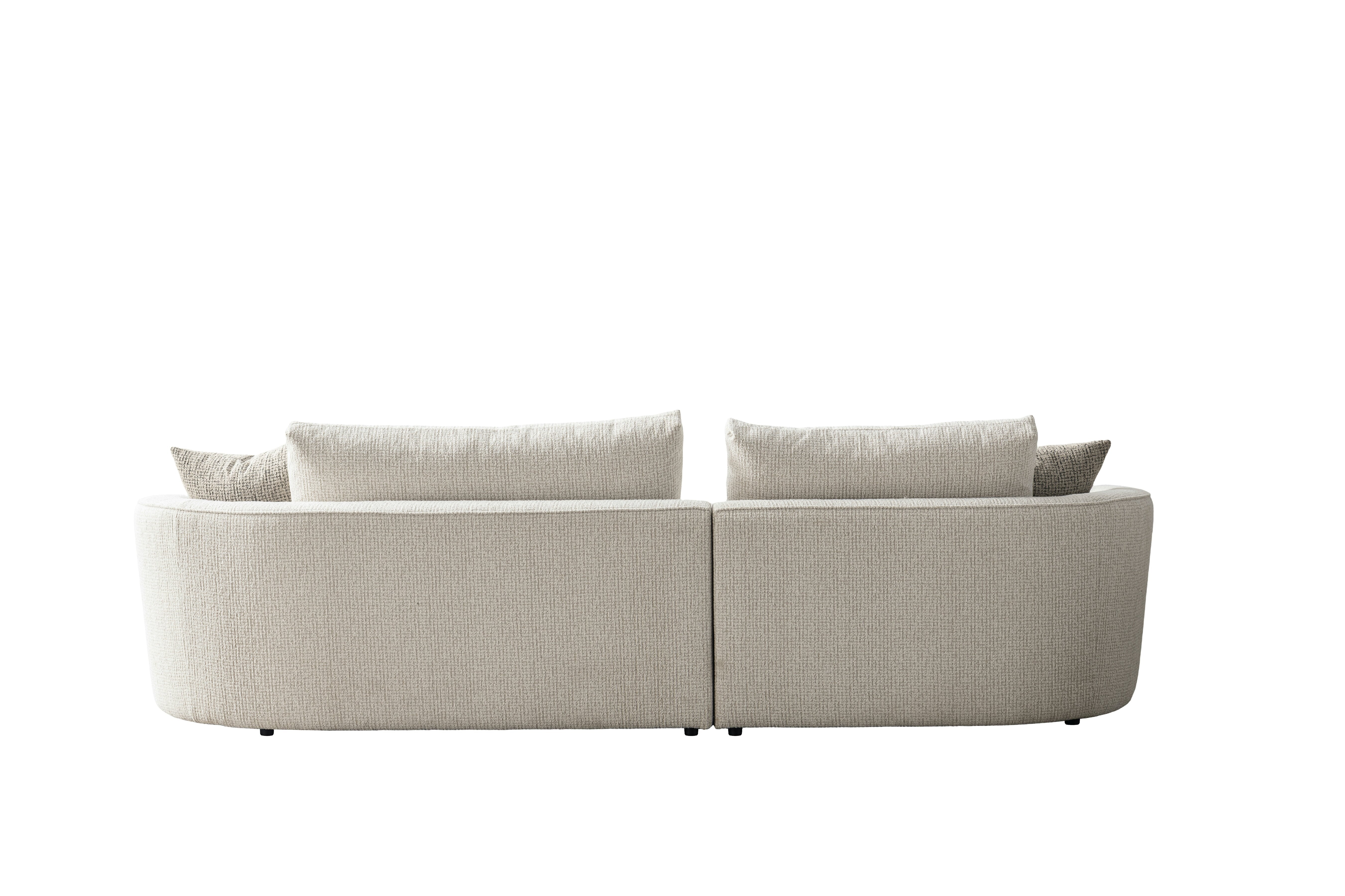 Lorenza Curved Sectional Sofa – Warm Greige