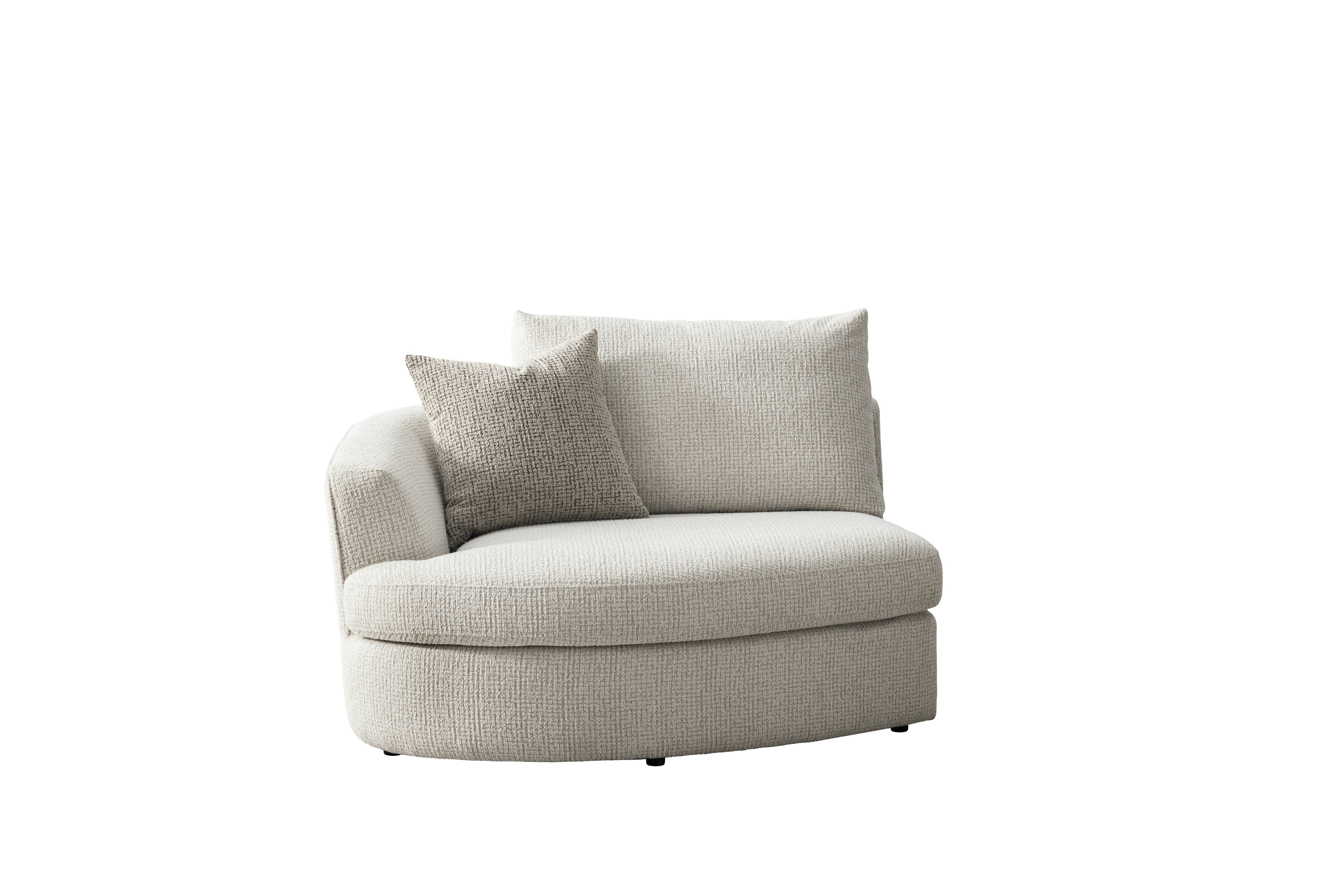 Lorenza Curved Sectional Sofa – Warm Greige