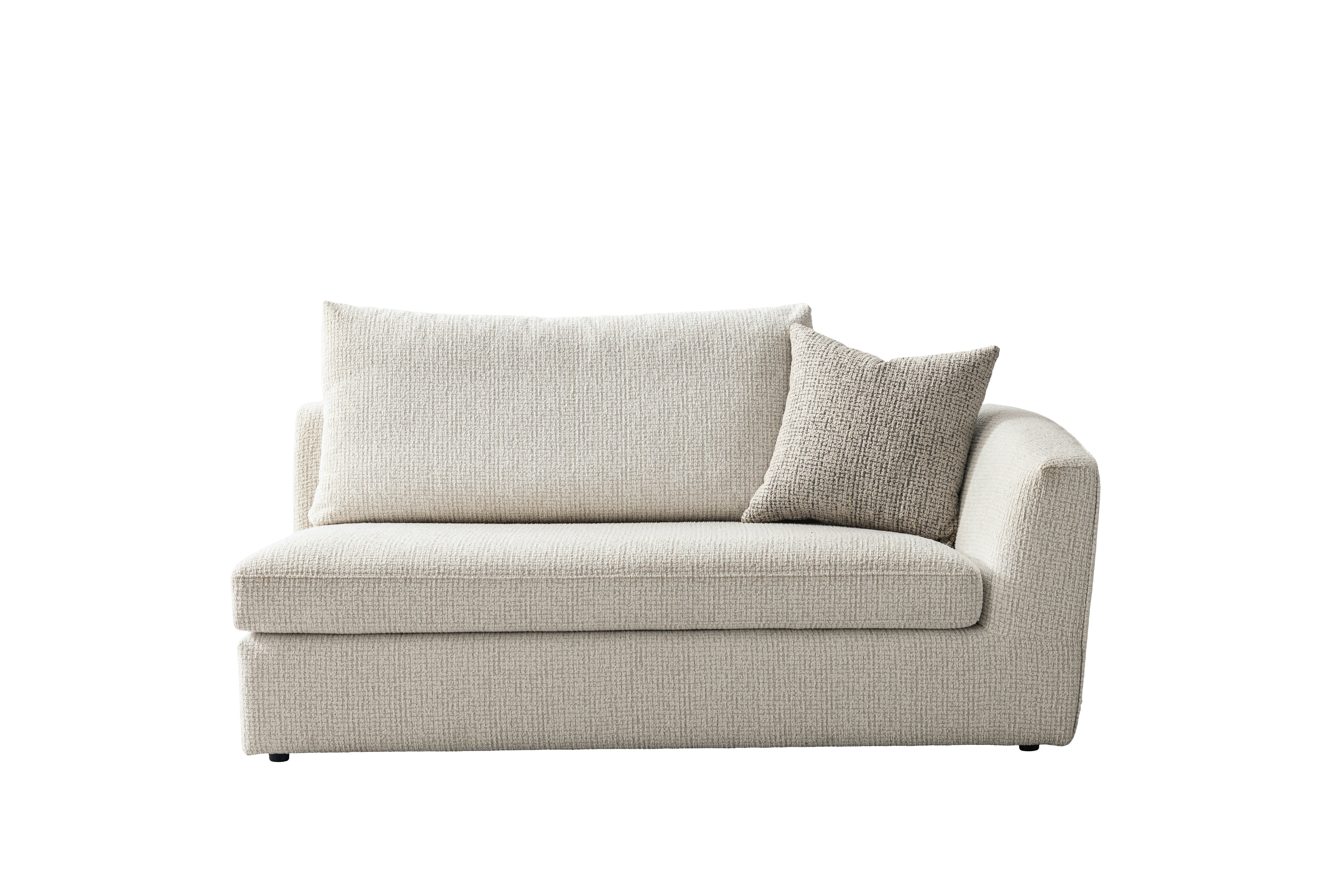 Lorenza Curved Sectional Sofa – Warm Greige