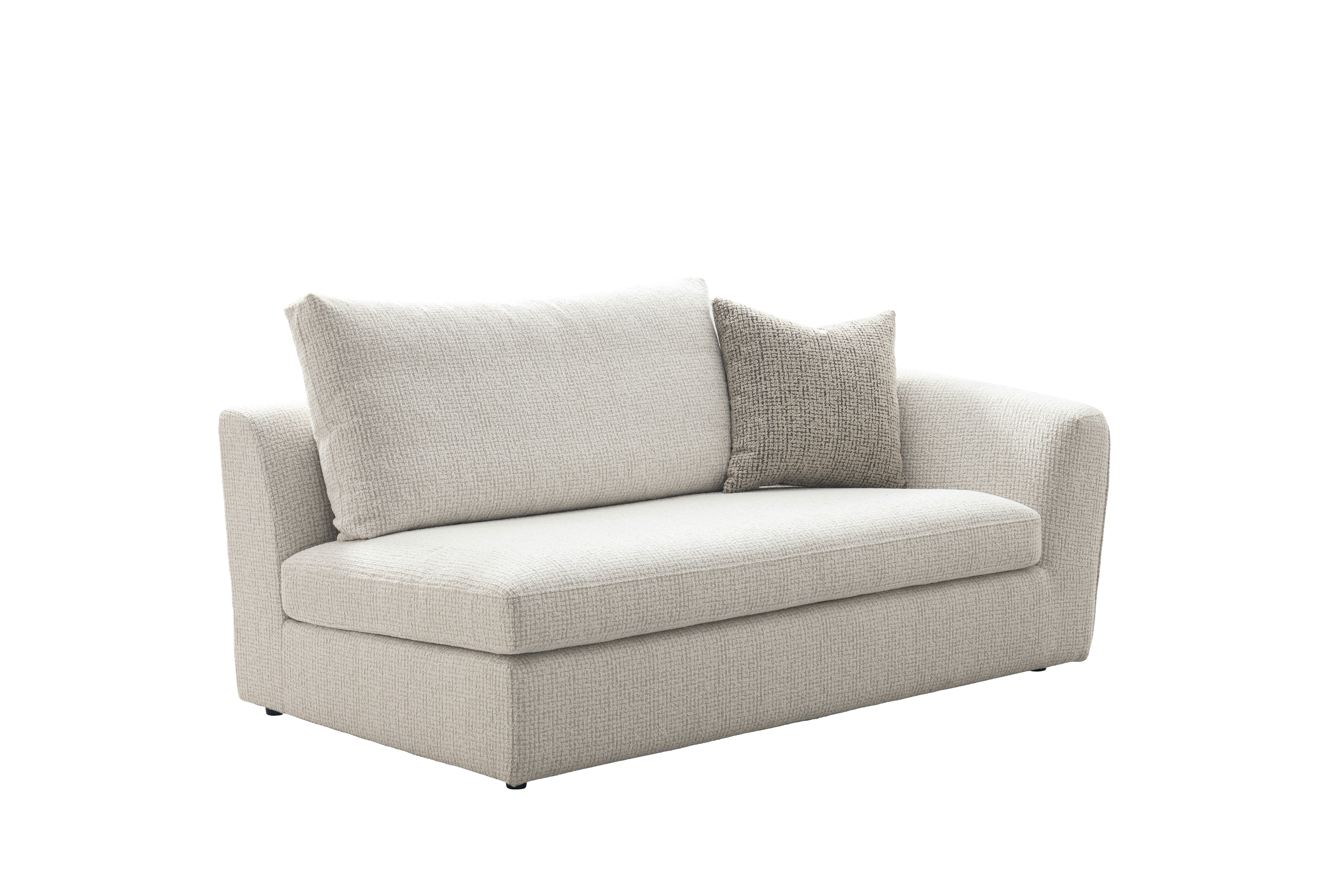 Lorenza Curved Sectional Sofa – Warm Greige