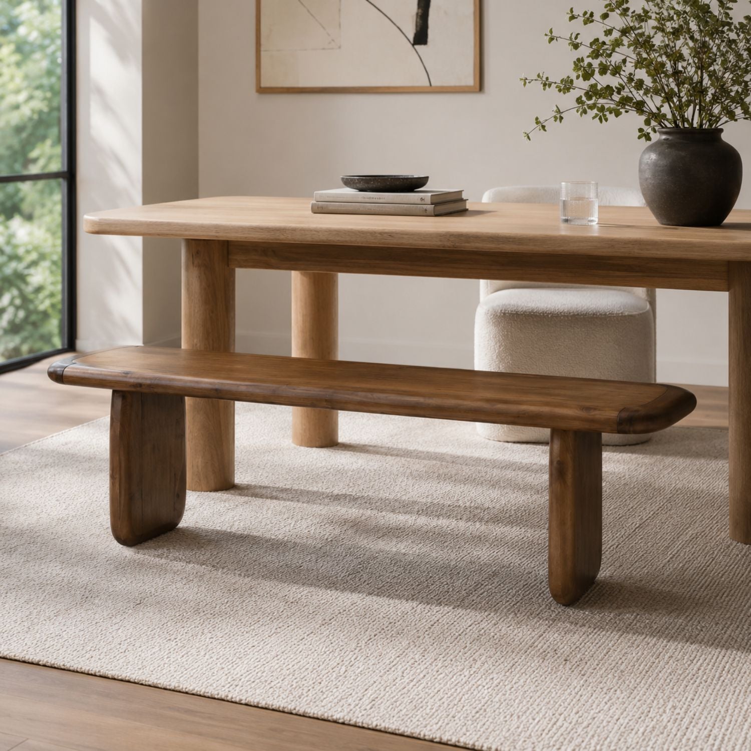 Xolani Acacia Wood Bench - Impala