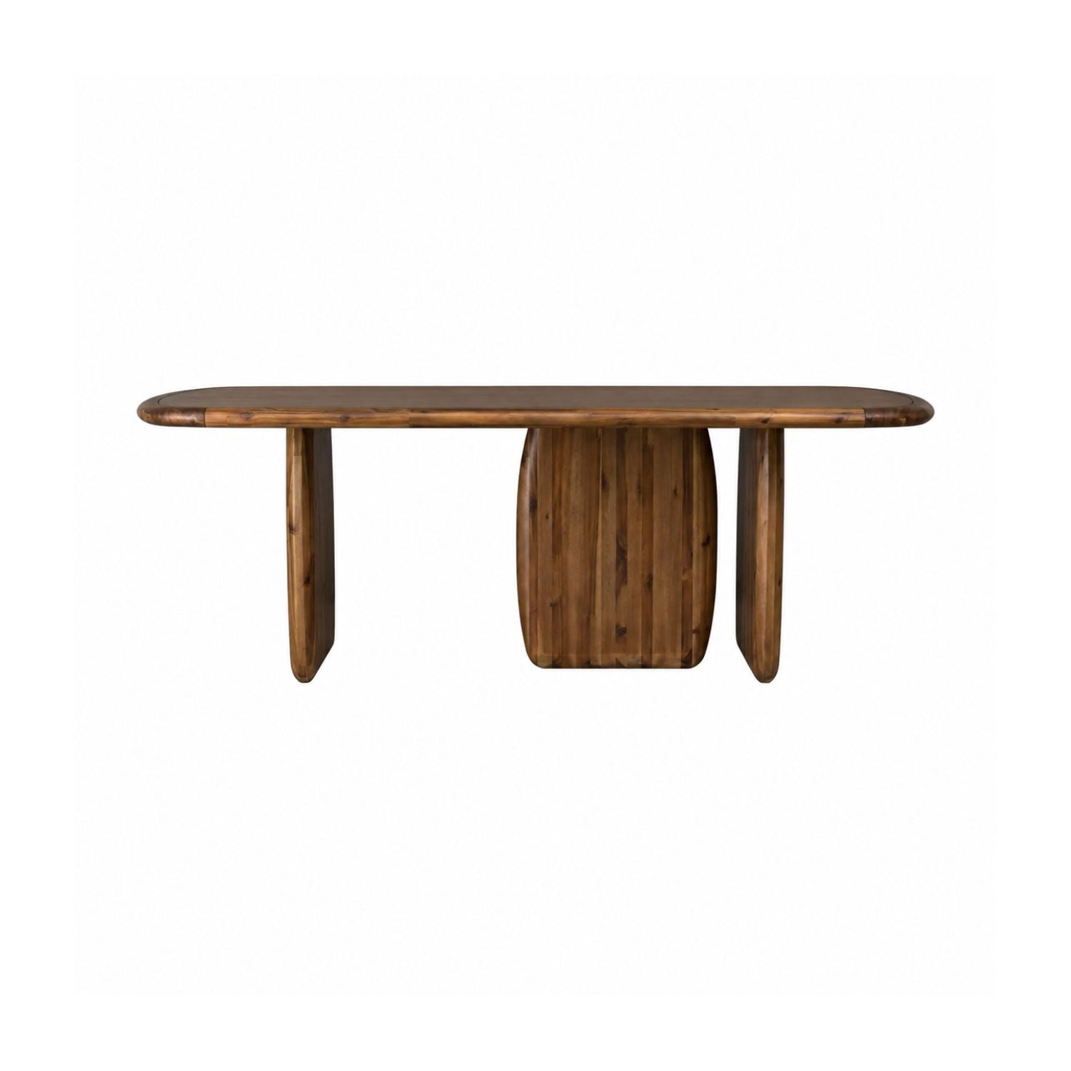 Xolani Rectangular Acacia Wood Pedestal Dining Table – Impala