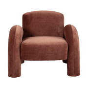 Alba Lounge Accent Chair – Cognac Brown
