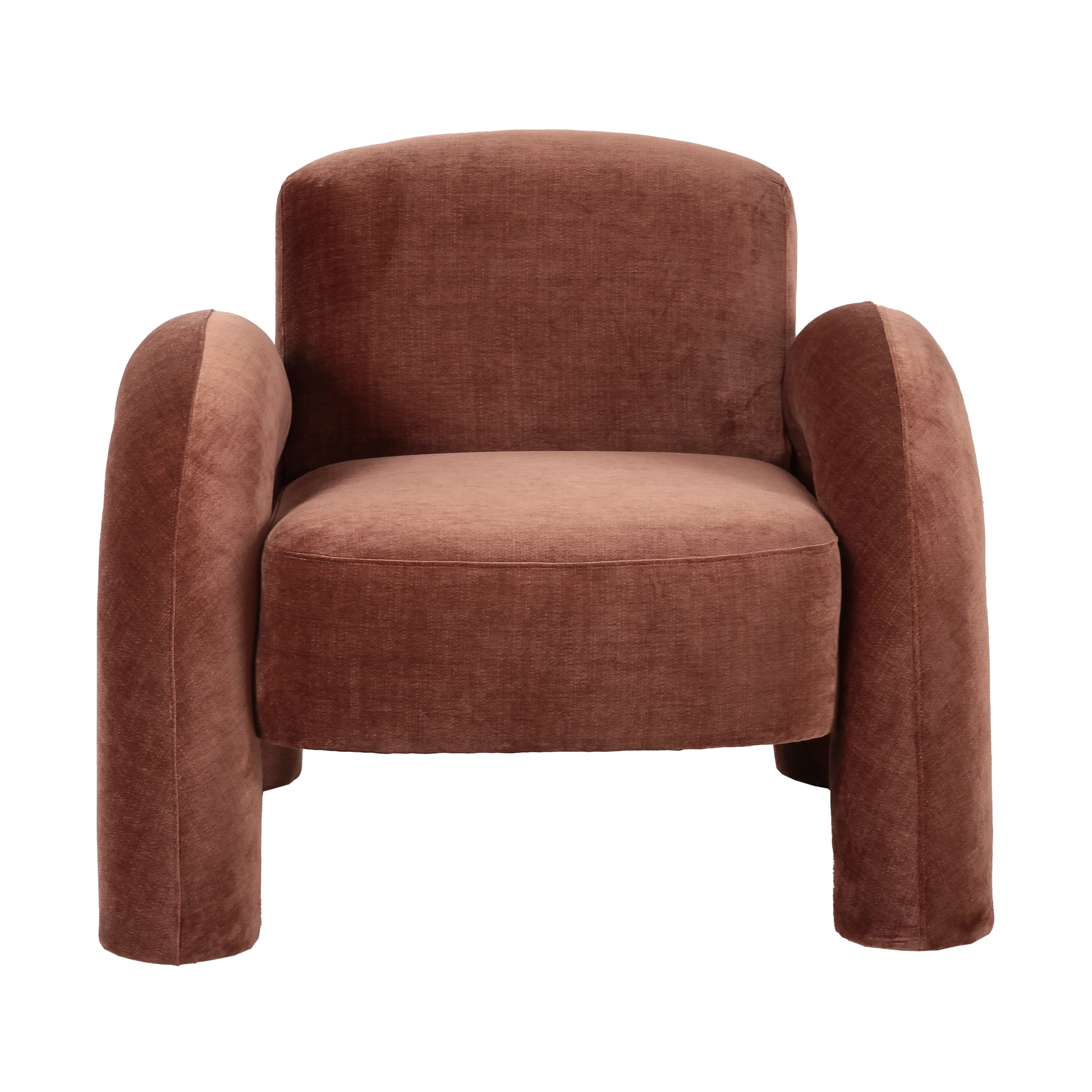 Alba Lounge Accent Chair – Cognac Brown