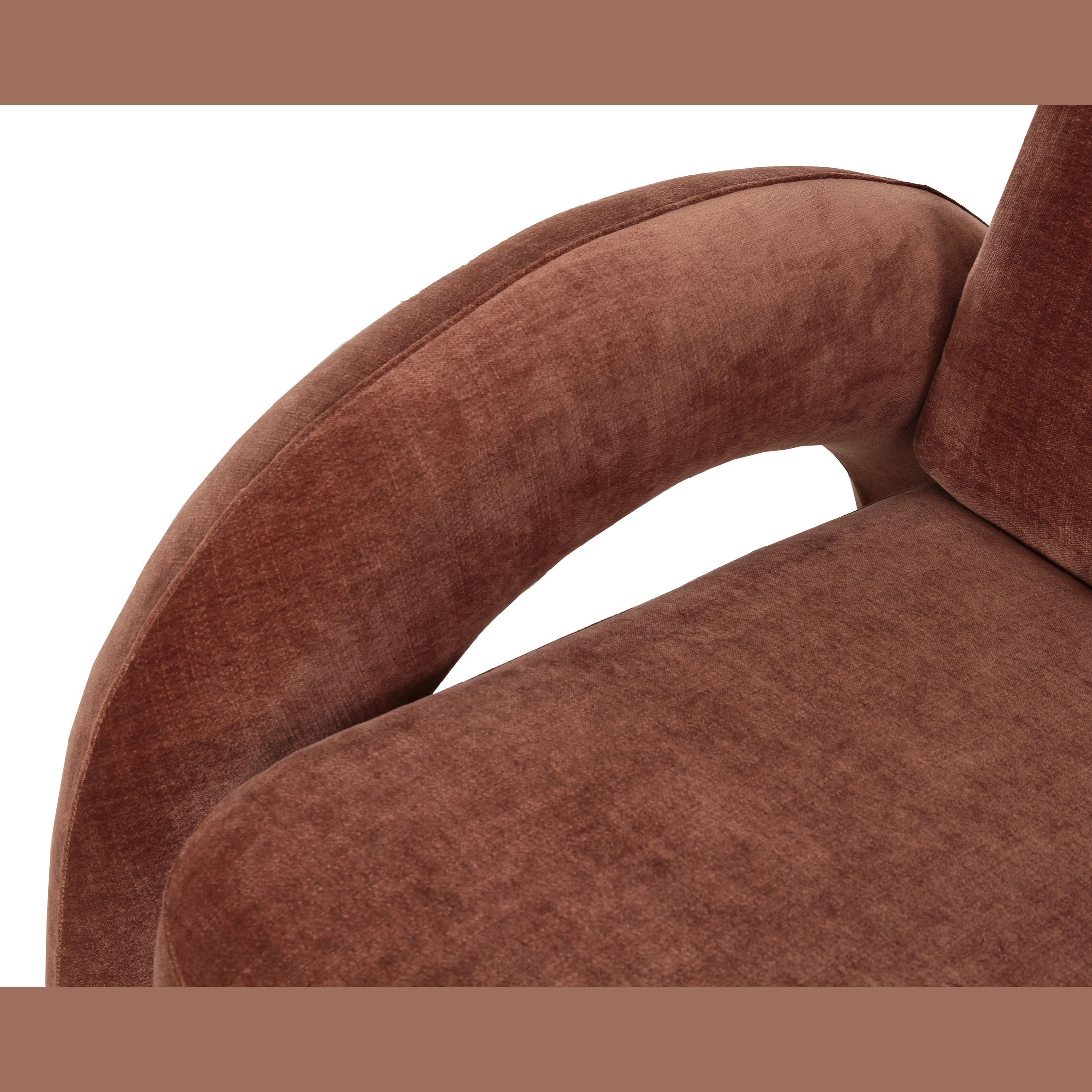 Alba Lounge Accent Chair – Cognac Brown