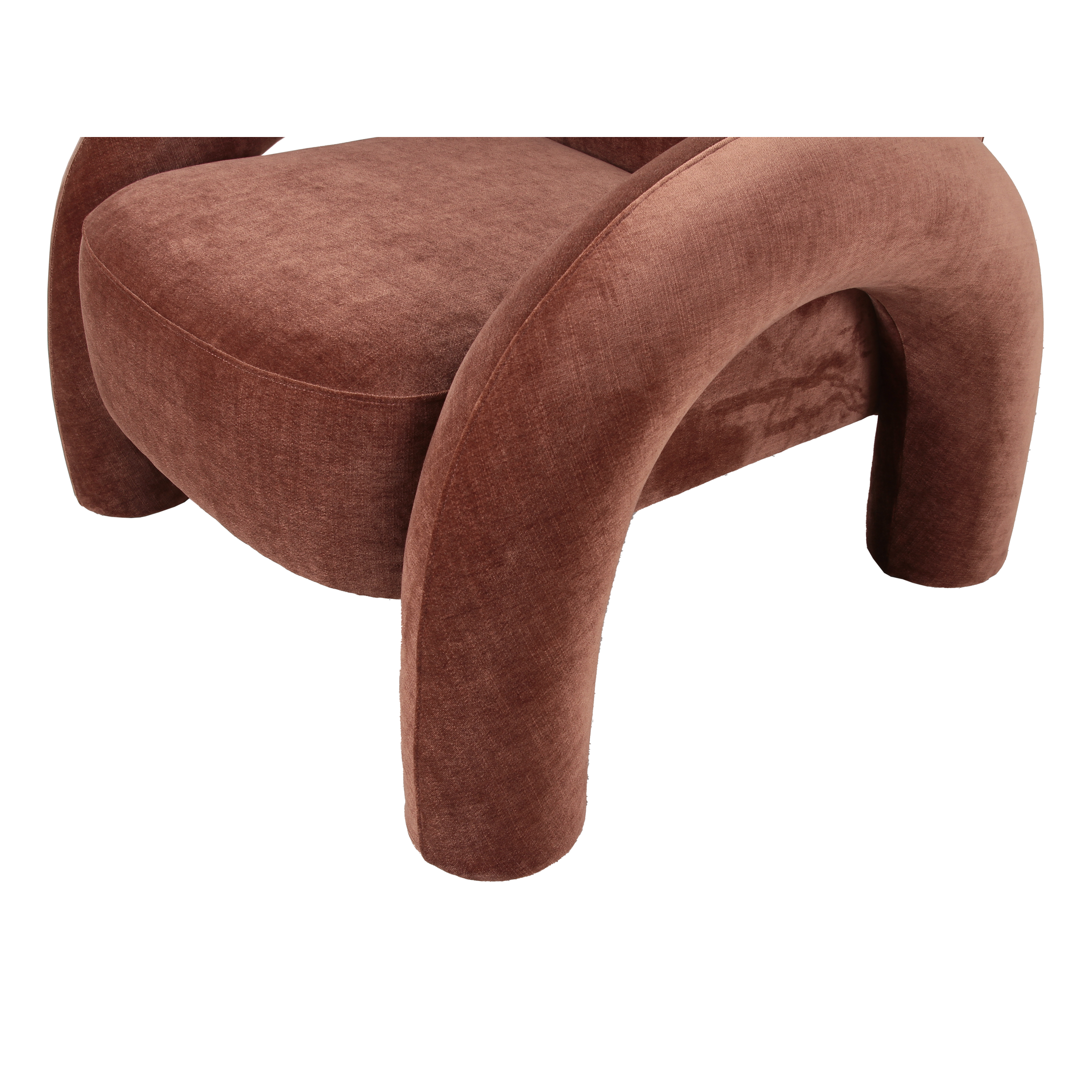 Alba Lounge Accent Chair – Cognac Brown