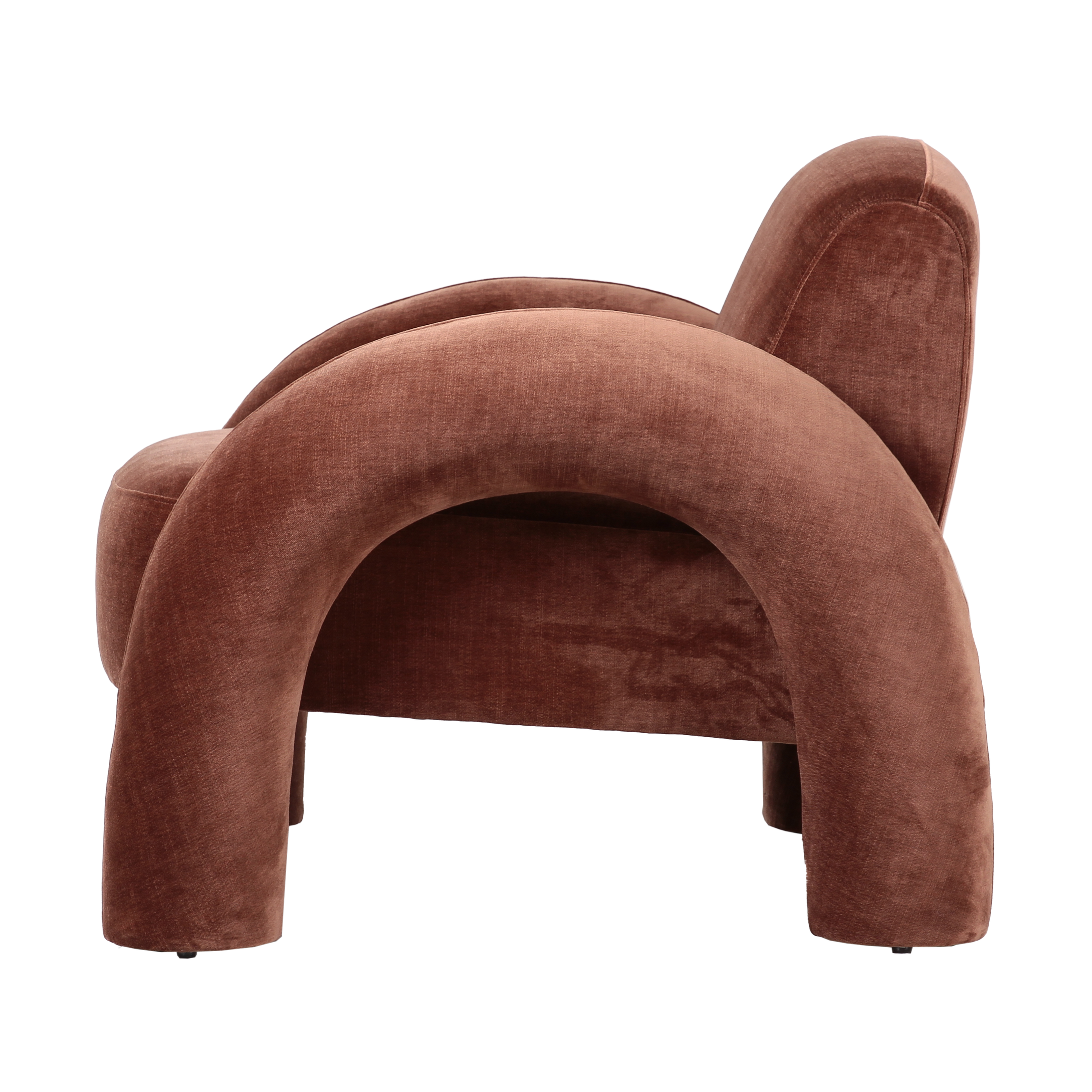 Alba Lounge Accent Chair – Cognac Brown