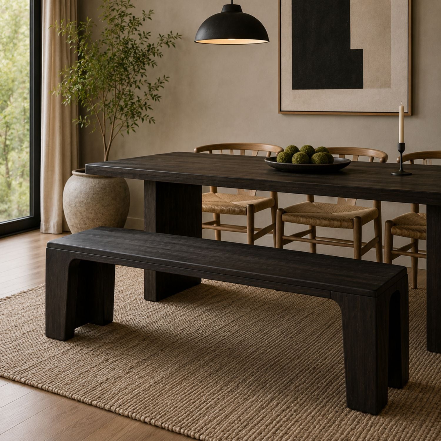 Zamba Wood Bench – Jaguar Finish