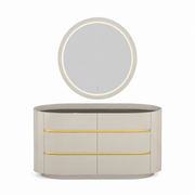 Zelie Glossy 6 Drawer Dresser