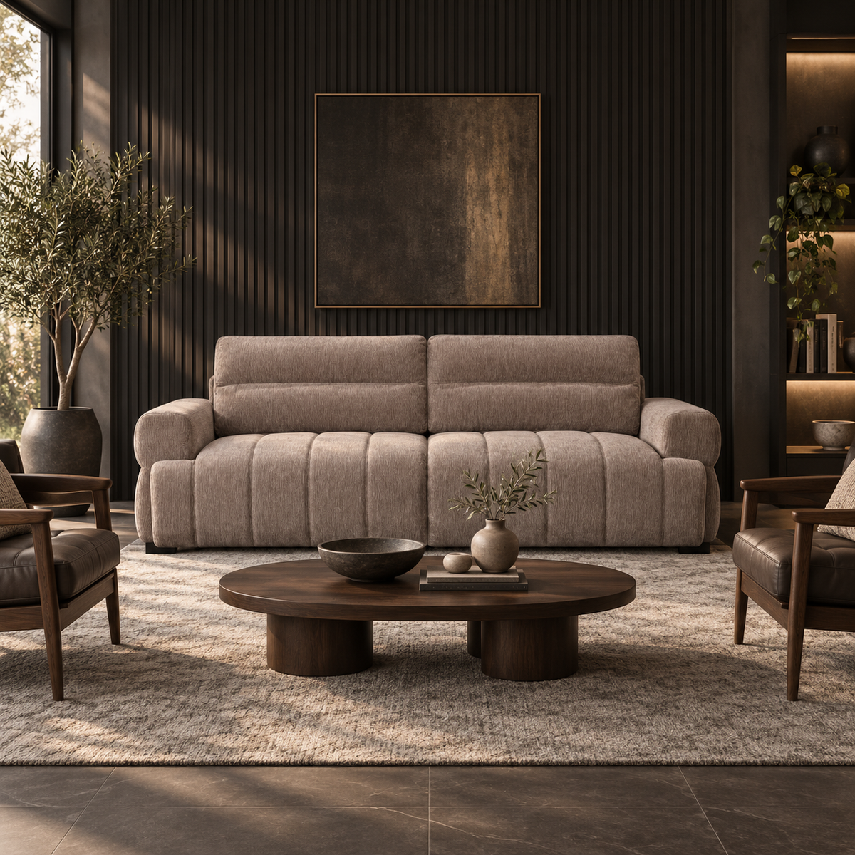 Zenvara Tufted 3-Seater Sleeper Sofa