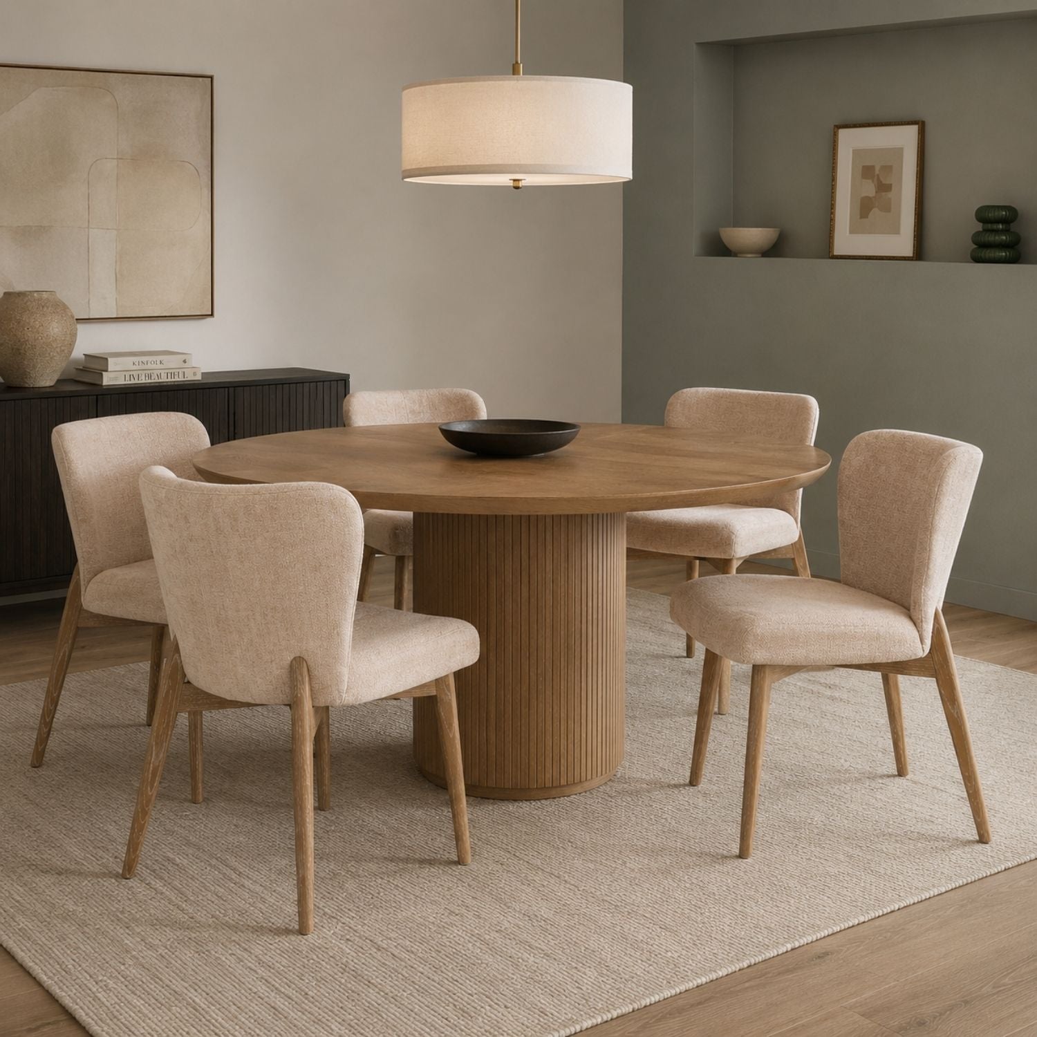 Zerwyn Dining Chair - Champagne Chenille